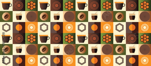 Coffee patern coffee cup vector illustration patern for packaging cup banner poster card Vector file design element
