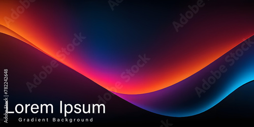 Abstract glowing wave gradient background, beautiful abstract template, colorful waves, Modern abstract colorful background, Suited for poster, cover, banner, brochure, science, website