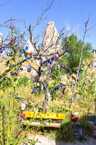 Beautiful view of Uchisar, an ancient village in Cappadocia