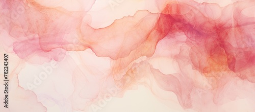 Pink and red cloud watercolor art © HN Works