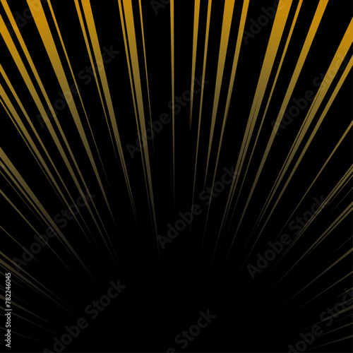 放射線　黒　金色　集中線　背景　正方形