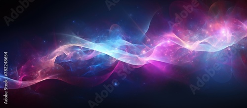 Dark background with swirling blue and pink