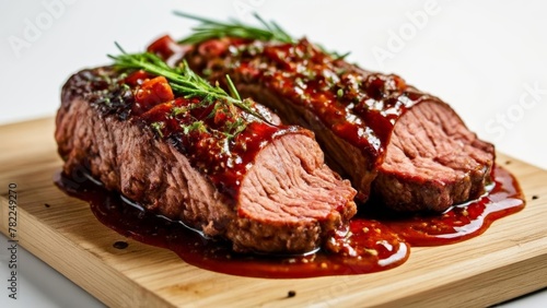  Deliciously grilled steak ready to be savored