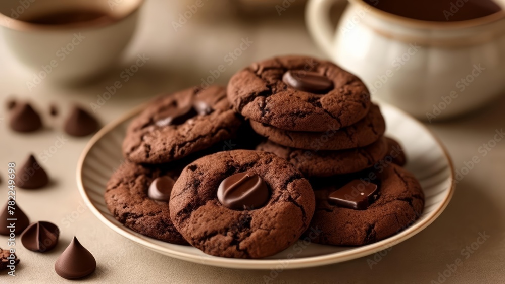 Delicious chocolate chip cookies perfect for a cozy afternoon Delicious chocolate chip cookies perfect for a cozy afternoon