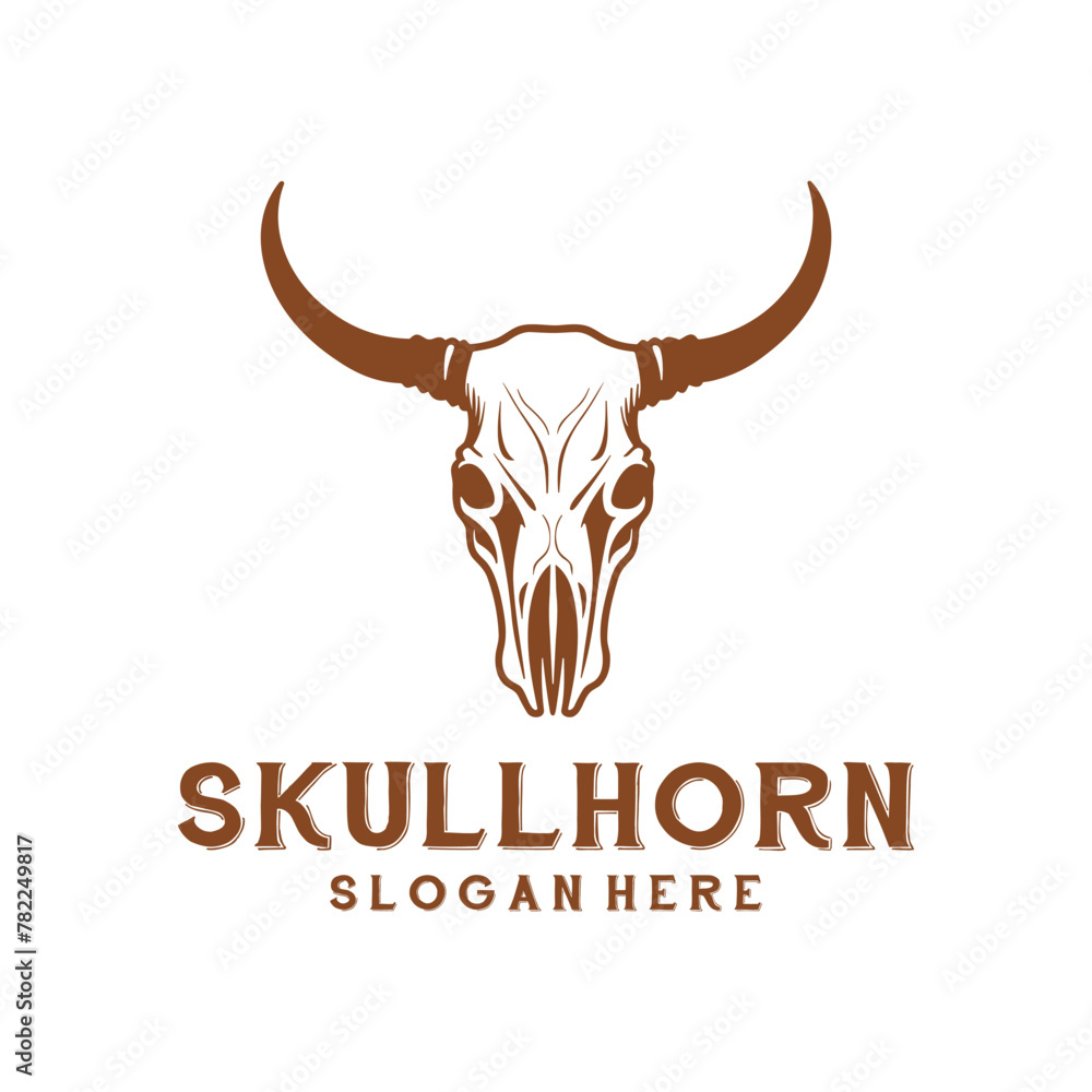 Skull horn logo vector illustration Skull horn logo vector illustration