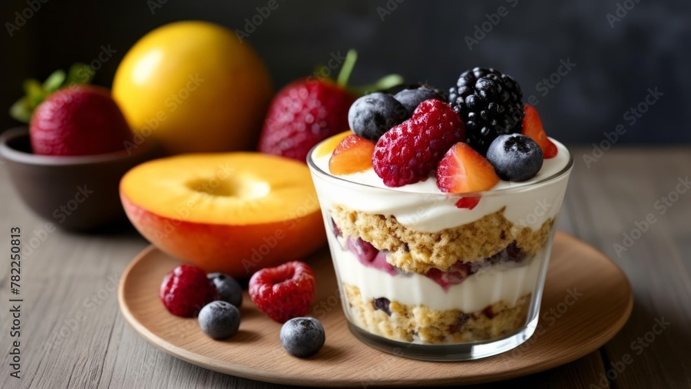 Fresh fruit parfait delight a healthy and colorful treat Fresh fruit parfait delight a healthy and colorful treat