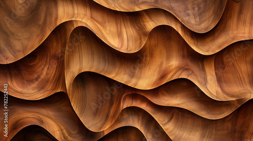 In this abstract wooden backdrop, a tapestry of organic forms unfolds in a harmonious symphony of nature's beauty, AI generated