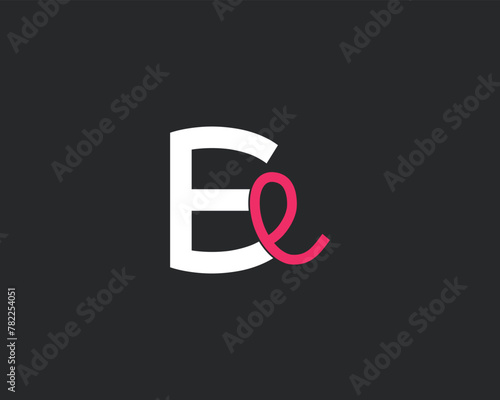 initial letter EE modern logo design template