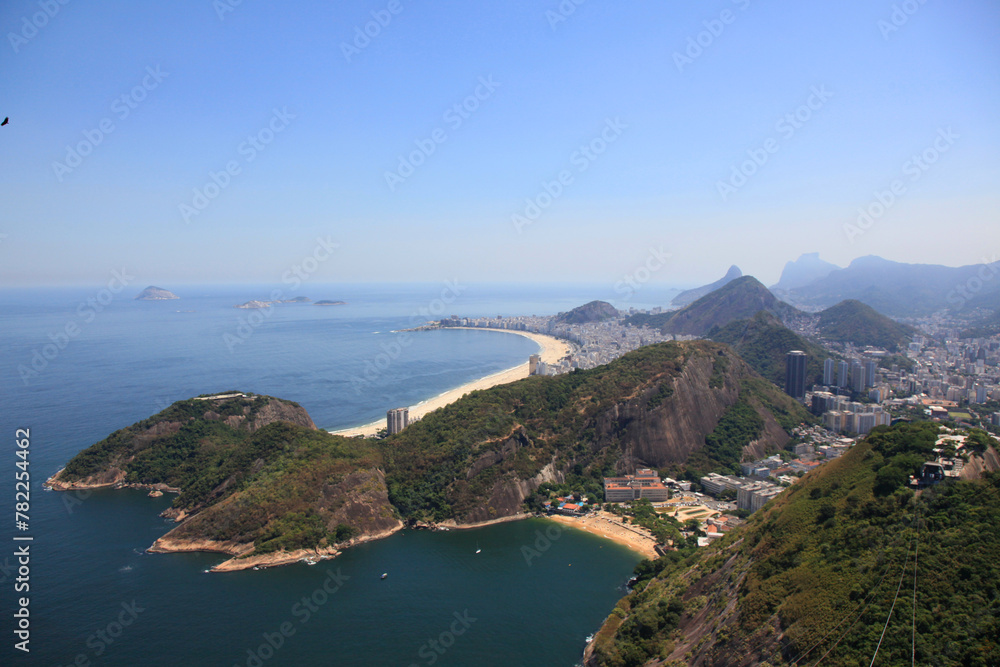 Aerial view of Rio de Janeiro city  in Brazil