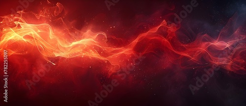 Red Symphony: A Vibrant Dance of Sound Waves. Concept Music, Red, Vibrant, Dance, Sound Waves