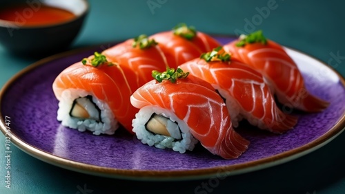  Deliciously crafted sushi ready to be savored