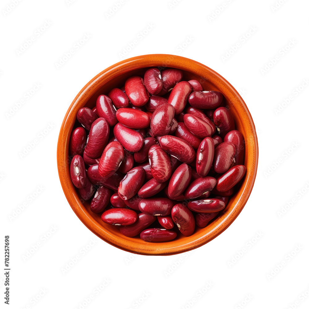 Red beans in a bowl on a transparent background Red beans in a bowl on a transparent background