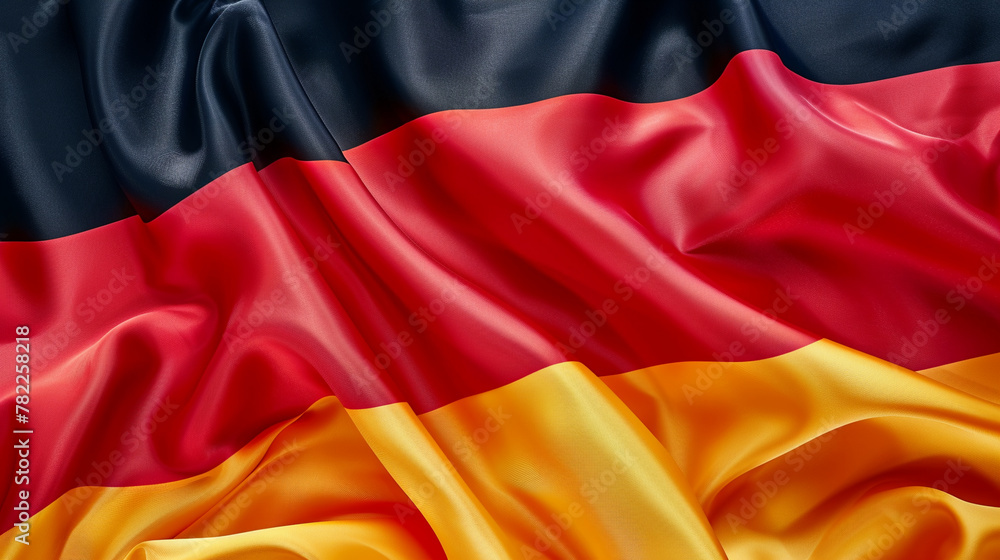 Silk fabric background waving vibrant Germany flag colors, symbol national pride, German culture Silk fabric background waving vibrant Germany flag colors, symbol national pride, German culture