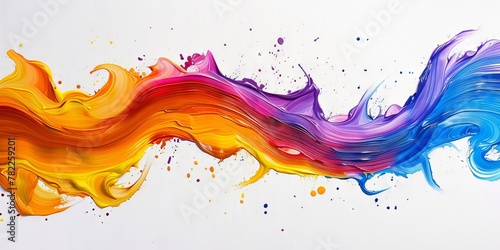 Abstract splashes of bright paint from rich hues. Concept: development of creative skills, background template