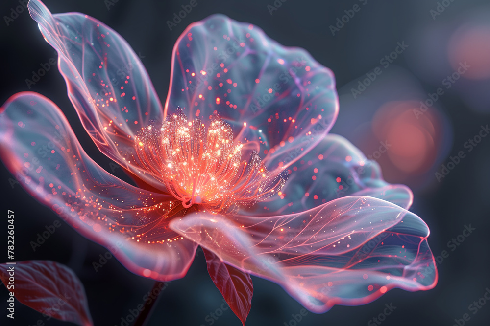 Beautiful futuristic abstract flower Beautiful futuristic abstract flower