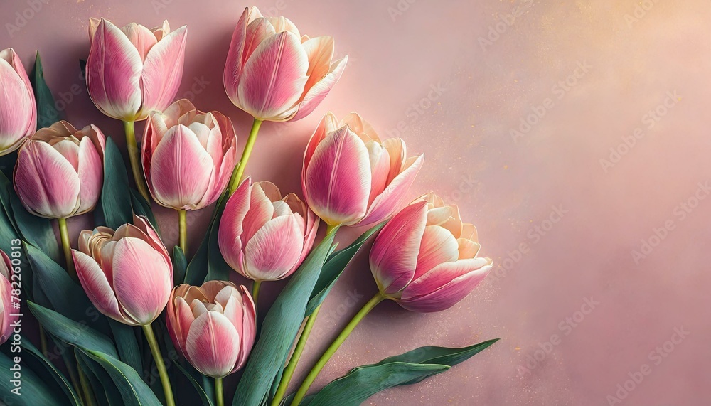 pink and white tulips pink and white tulips