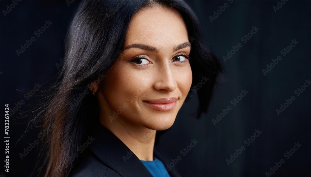 Confident Woman Embracing Black Elegance in Stylish Attire Confident Woman Embracing Black Elegance in Stylish Attire
