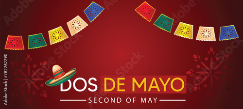 Fiesta Dos de Mayo (Day of Madrid Festival) patriotic festival on Spain  Spanish text meaning 
second of may vector poster  photo
