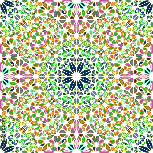 Mandala ornament pattern - seamless floral bohemian abstract vector background