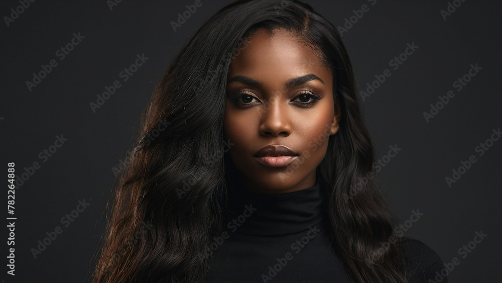 AI generated beautiful young black woman portrait, mixed race ethnicity, perfect appearance AI generated beautiful young black woman portrait, mixed race ethnicity, perfect appearance