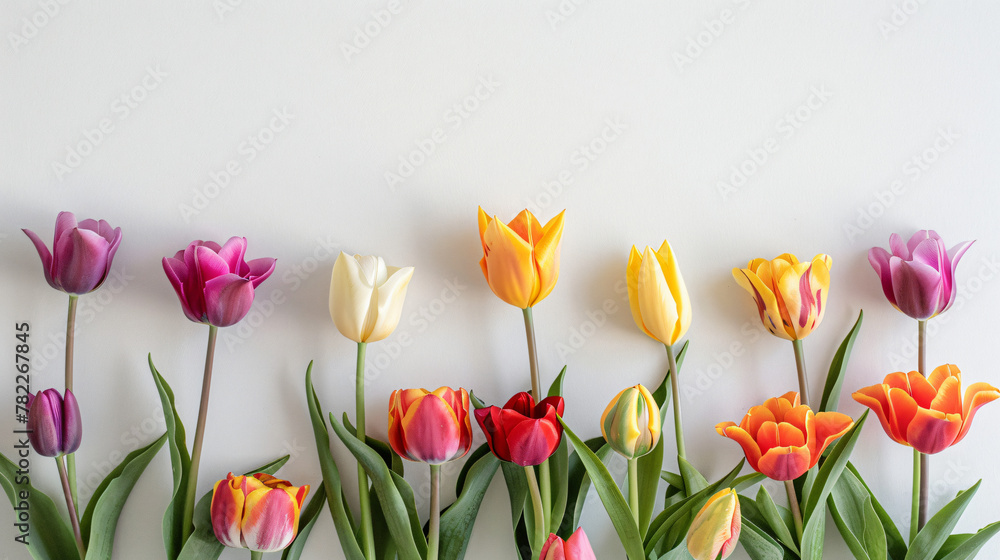 A stunning display of tulips in various shades