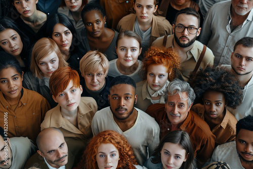 Group diversity multiethnic people banner
