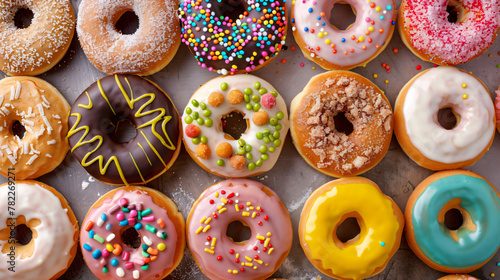 A Variety of Colorful Donuts Banner