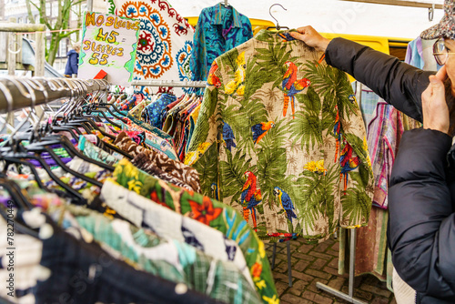 Photography Noordermarkt street market, Amsterdam, Netherlands