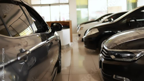 Car dealership for the sale of cars.