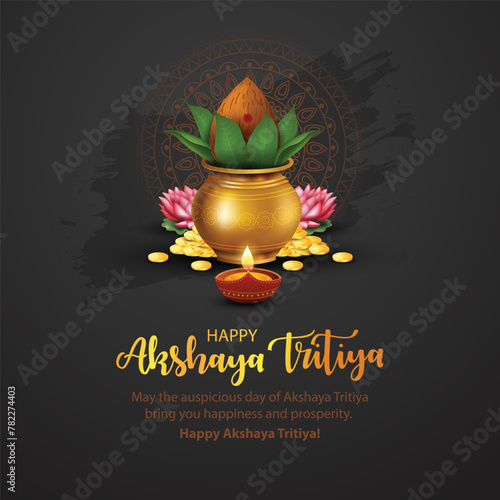 happy Akshaya Tritiya of India. abstract vector illustration design