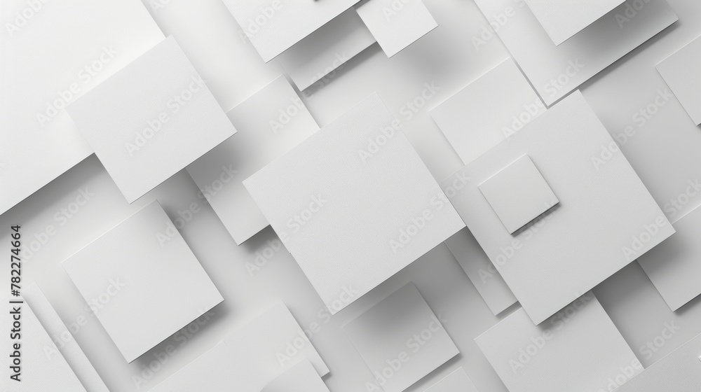 thick white layered paper art. A few larger squares throughout. extremely detailed and realistic, soft drop shadows, octane render, hyperrealistic, thick white layered paper art. A few larger squares throughout. extremely detailed and realistic, soft drop shadows, octane render, hyperrealistic,
