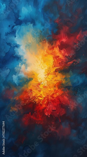 Vibrant abstract explosion of colors