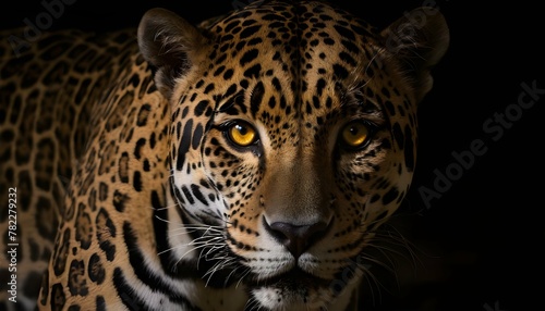 A-Jaguar-With-Its-Golden-Eyes-Glinting-In-The-Dark- 3