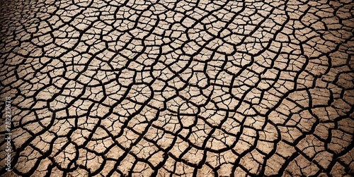 the texture of the earth cracked due to drought, climate change concept, for news, articles, banner, poster, flyer, with copy space