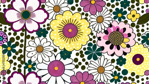 Botanical Bliss  A Symphony of Colorful Floral Patterns