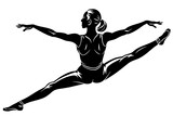 silhouette-of-a-gymnast-doing-the-splits