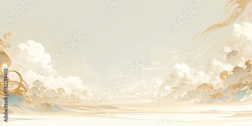 Digital art of sandstorm in the desert