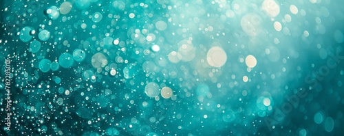 Abstract turquoise bokeh light background