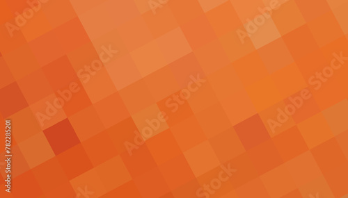 Gradient orange background. Geometric texture of orange squares. The substrate for branding, calendar, post, wallpaper, poster, banner, cover. A place for your design or text. Vector illustration