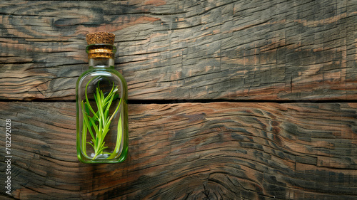 calamus essential oil in a bottle. Selective focus.