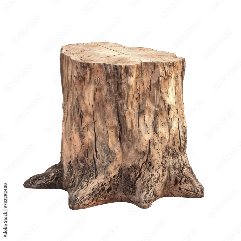 Close up of tree stump against a transparent backdrop Close up of tree stump against a transparent backdrop