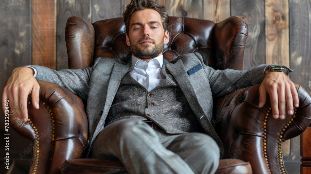 Young manager dreaming of money and success Young manager dreaming of money and success
