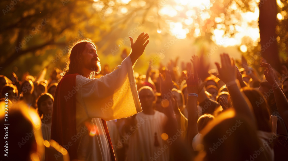 Fototapeta premium Jesus Christ as a motivational speaker