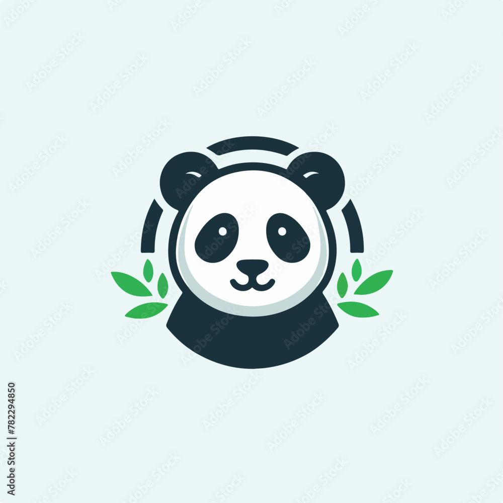 panda vector logo image