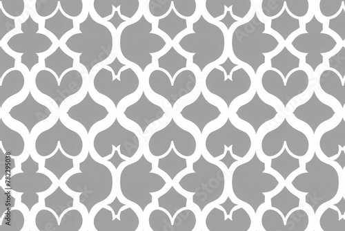 Grey line moroccan trellis seamless pattern. Vector Repeating Texture.