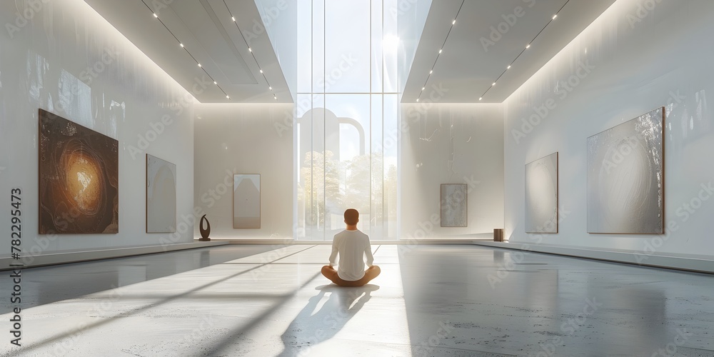 Tranquil Meditation in a Minimalist Virtual Art Gallery Tranquil Meditation in a Minimalist Virtual Art Gallery