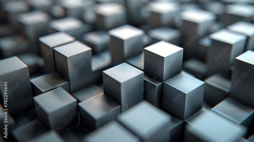 Abstract Geometric Shapes: A 3D vector illustration of a cube Abstract Geometric Shapes: A 3D vector illustration of a cube