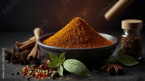 spices and herbs : Close-up of aromatic spices 