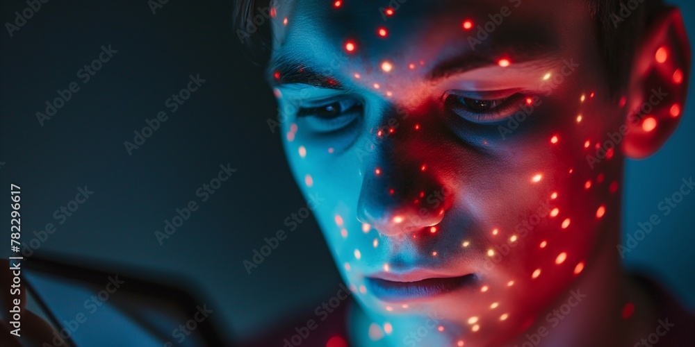 Young Man Identified by Biometric Facial Recognition Scanning Process ...