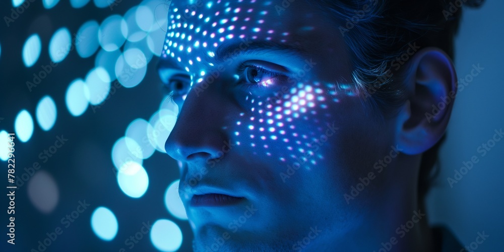 Young Man Identified by Biometric Facial Recognition Scanning Process ...